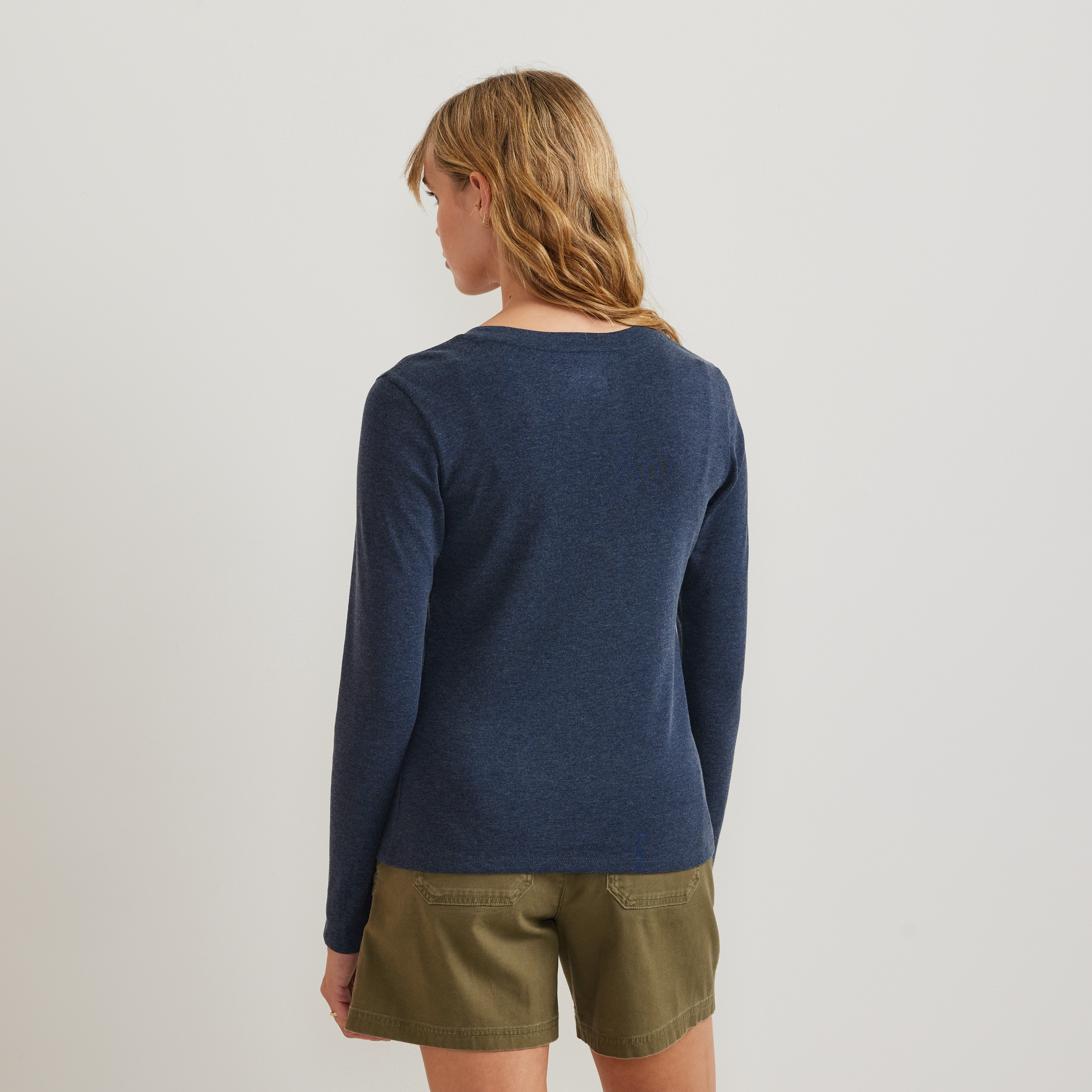 Women's Everyday Long-Sleeve V-Neck T-Shirt - Image 17