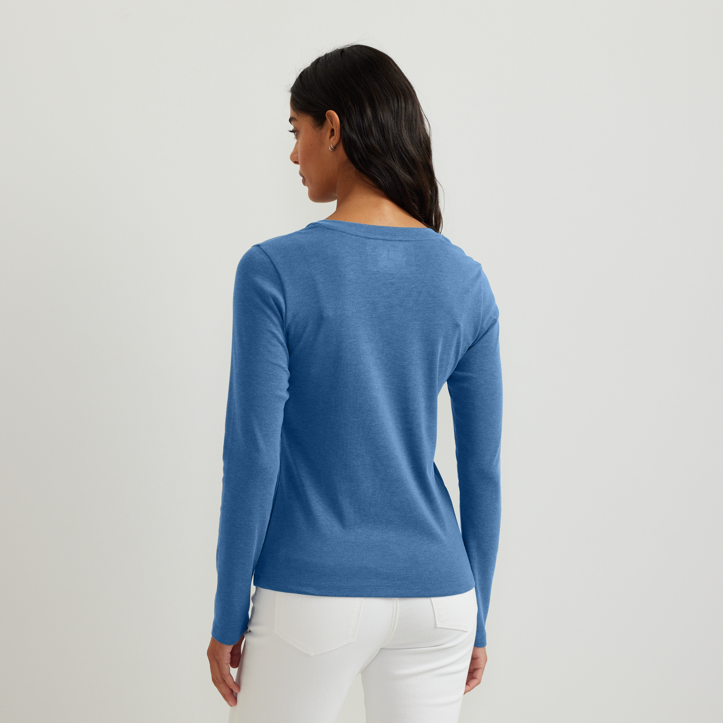 Women's Everyday Long-Sleeve V-Neck T-Shirt - Image 6