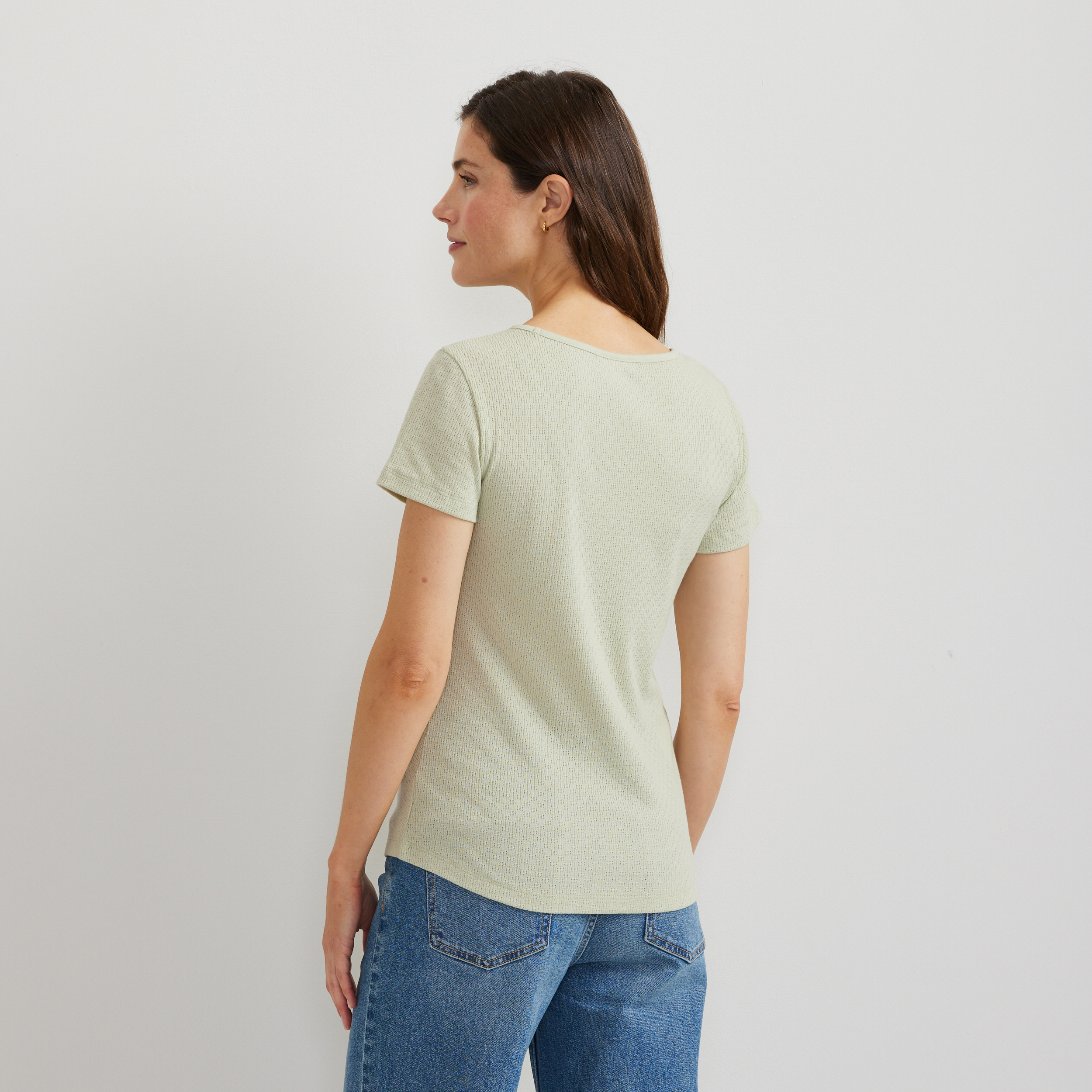 Women's Pointelle Dobby Shirt - Image 4