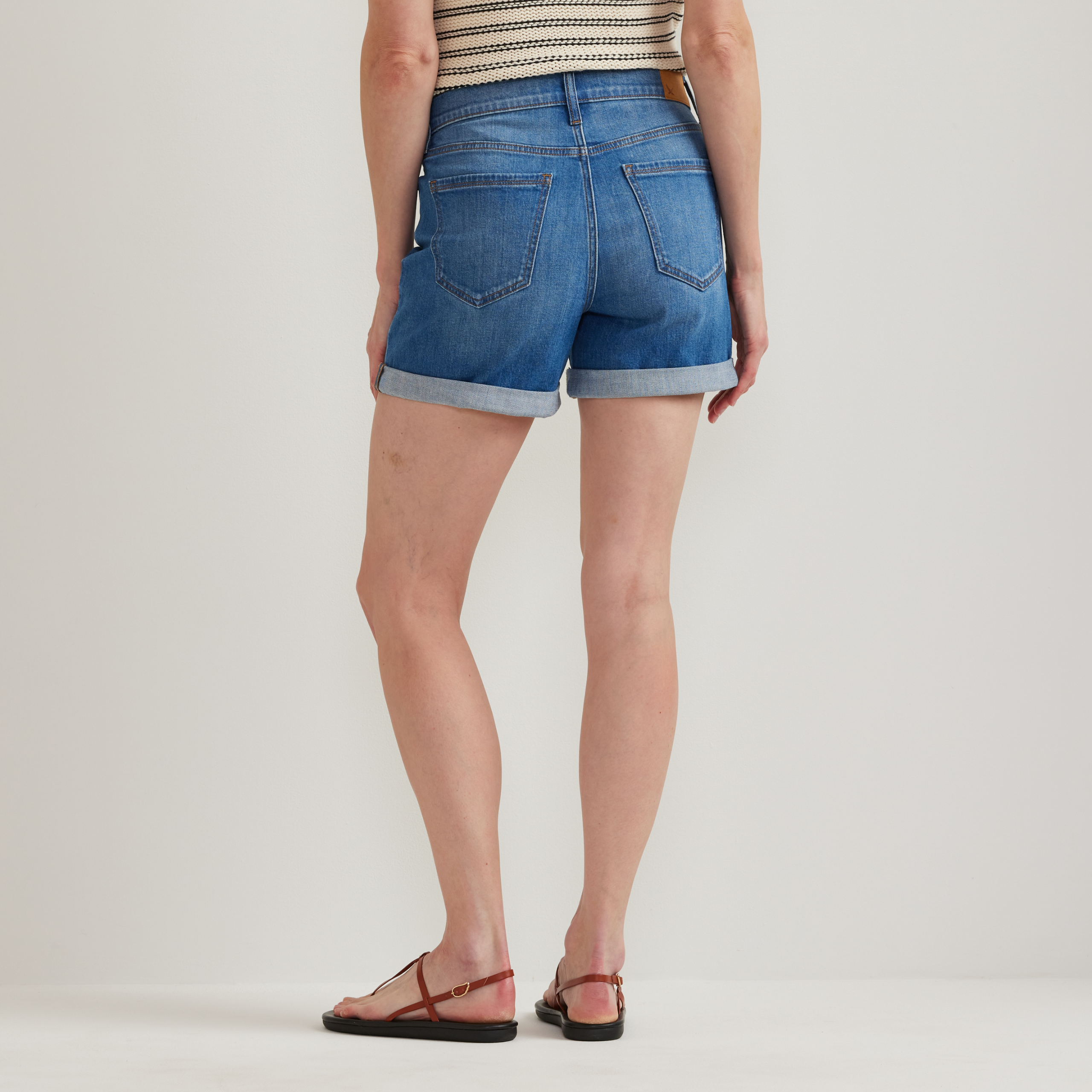 Women's Boyfriend Denim Shorts - Image 7