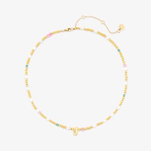 Initial Pearl & Seed Bead Choker