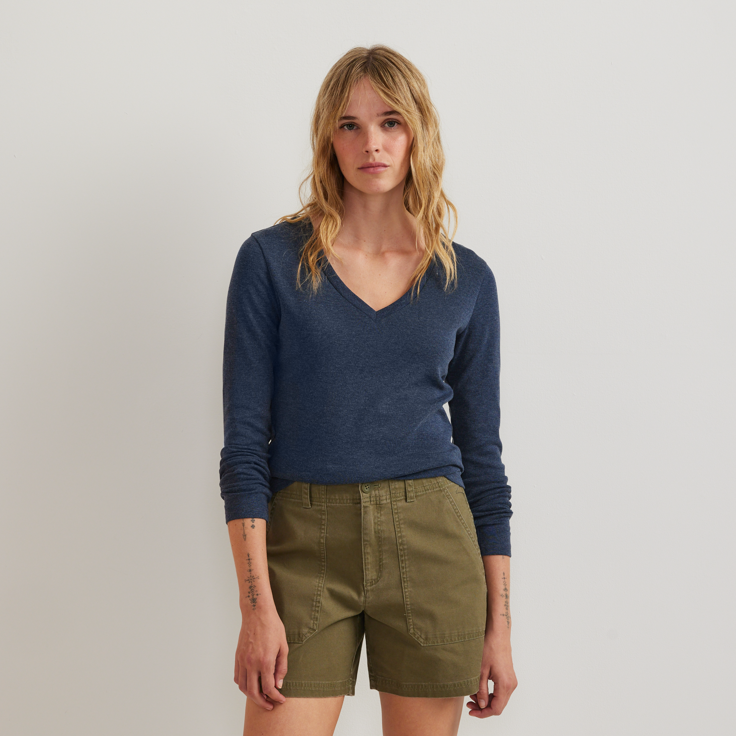 Women's Everyday Long-Sleeve V-Neck T-Shirt - Image 18