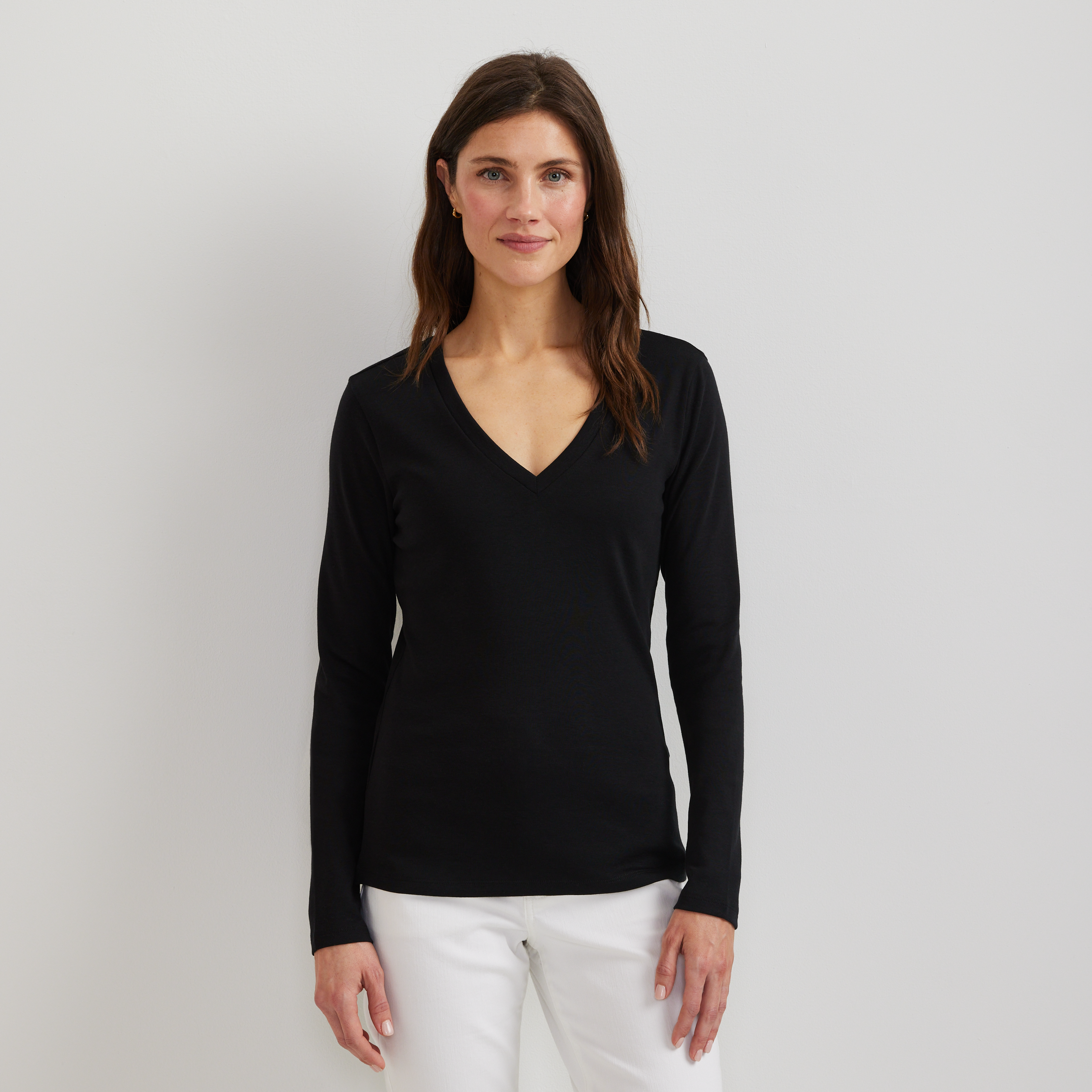 Women's Everyday Long-Sleeve V-Neck T-Shirt - Image 13