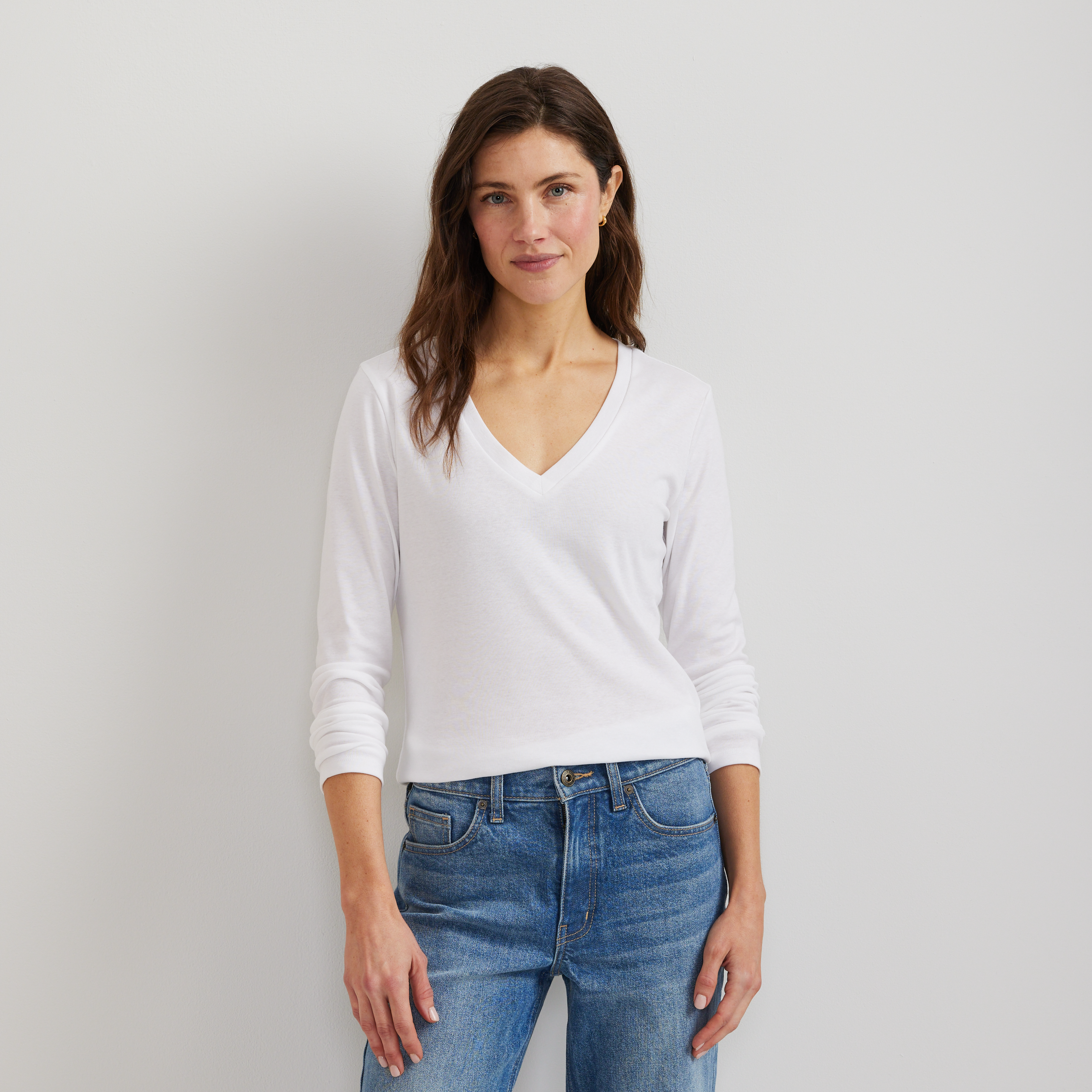 Women's Everyday Long-Sleeve V-Neck T-Shirt - Image 9