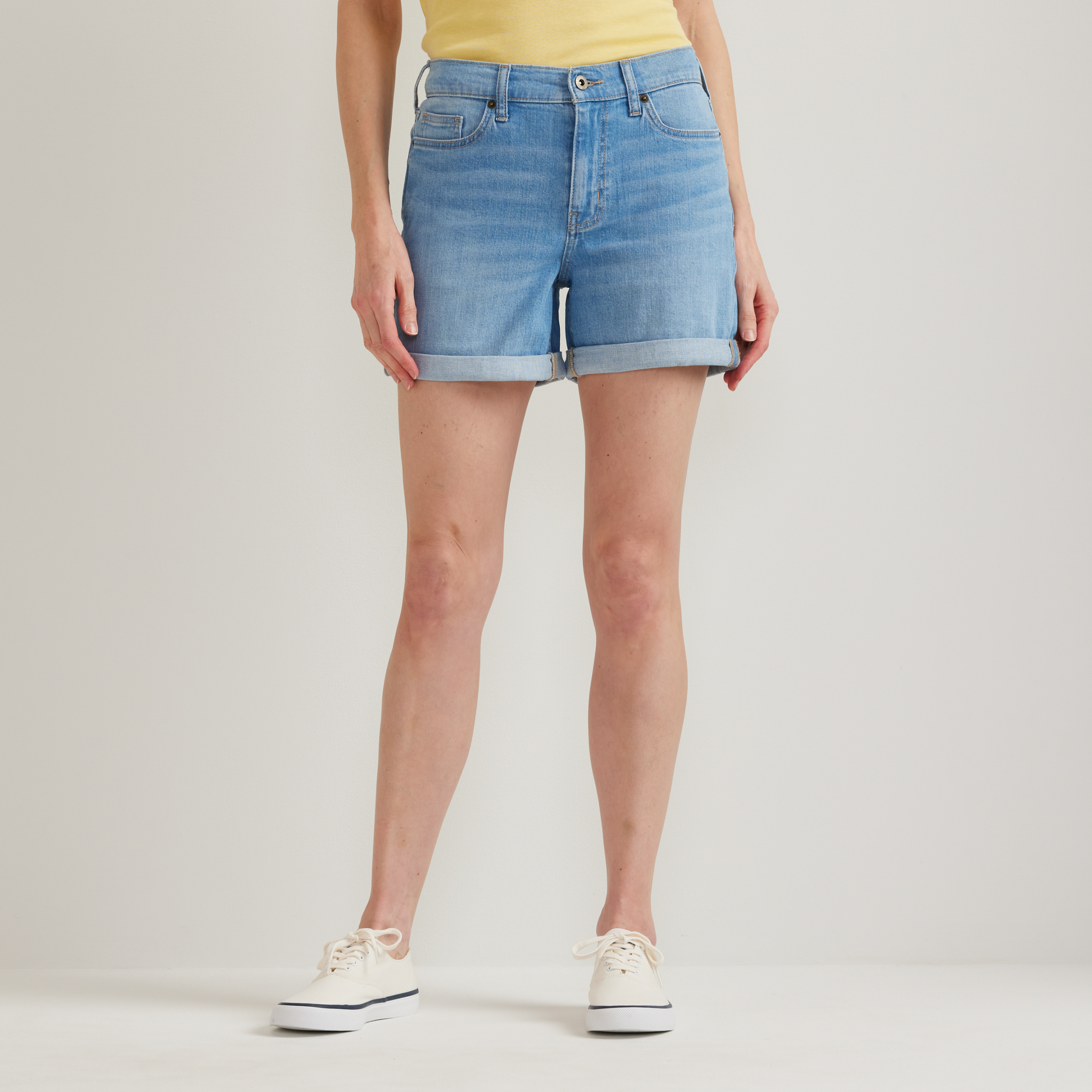 Women's Boyfriend Denim Shorts - Image 4