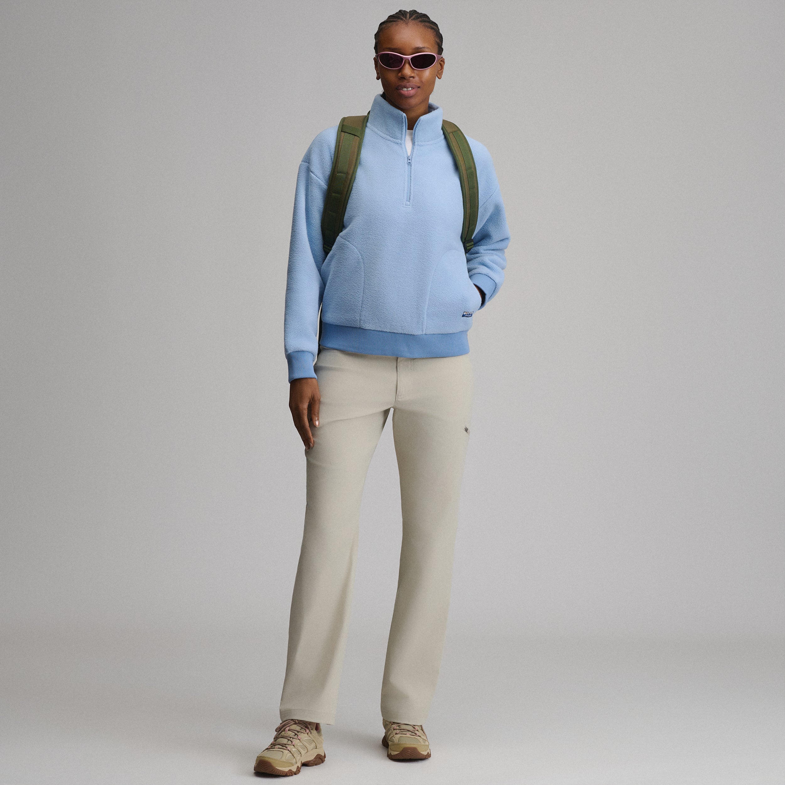 Women's Authentic Outdoor Fleece 1/4-Zip Mock Pullover - Image 4