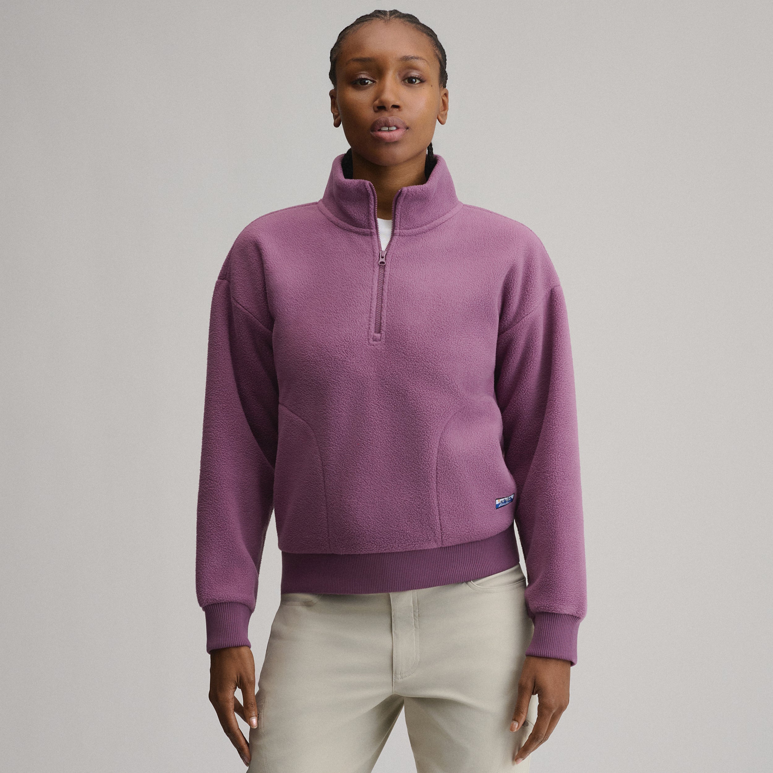 Women's Authentic Outdoor Fleece 1/4-Zip Mock Pullover - Image 9
