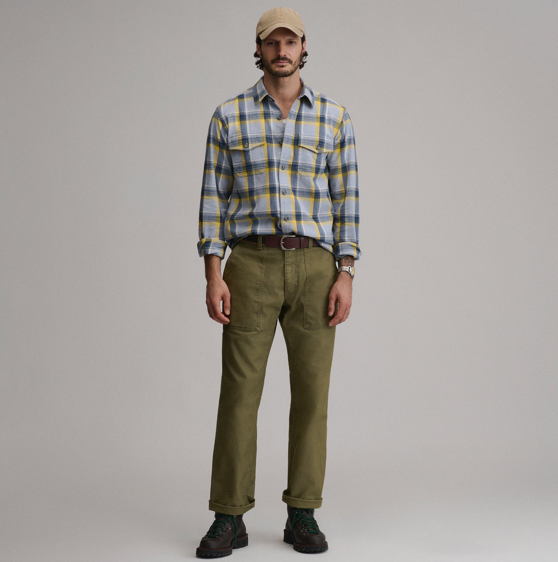 Men's Long-Sleeve Eddie's Cabin Shirt - Jaspe Flannel - Image 4