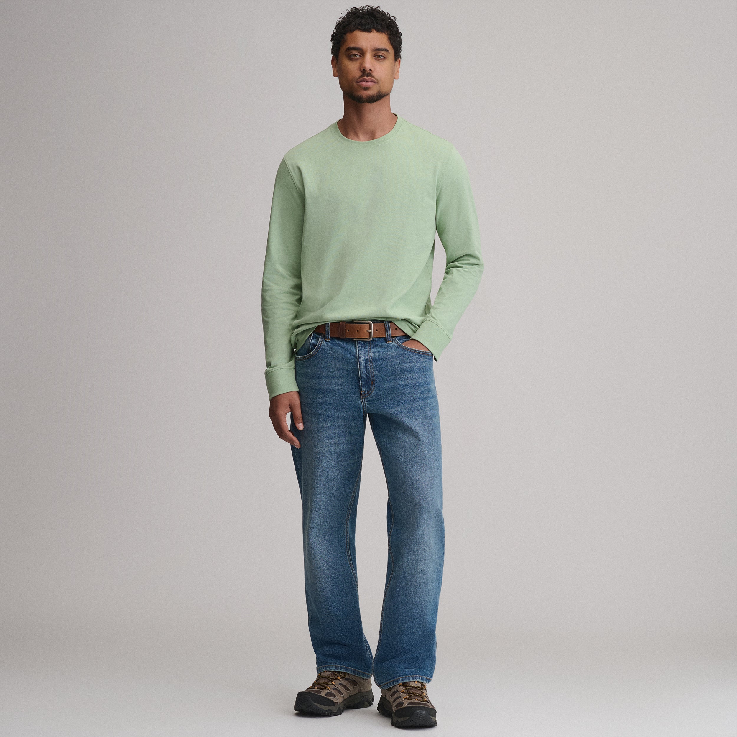 Men's Legend Wash 100% Cotton Long-Sleeve Classic T-Shirt - Image 8