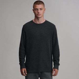 Men's Plaited Waffle Thermal Crew
