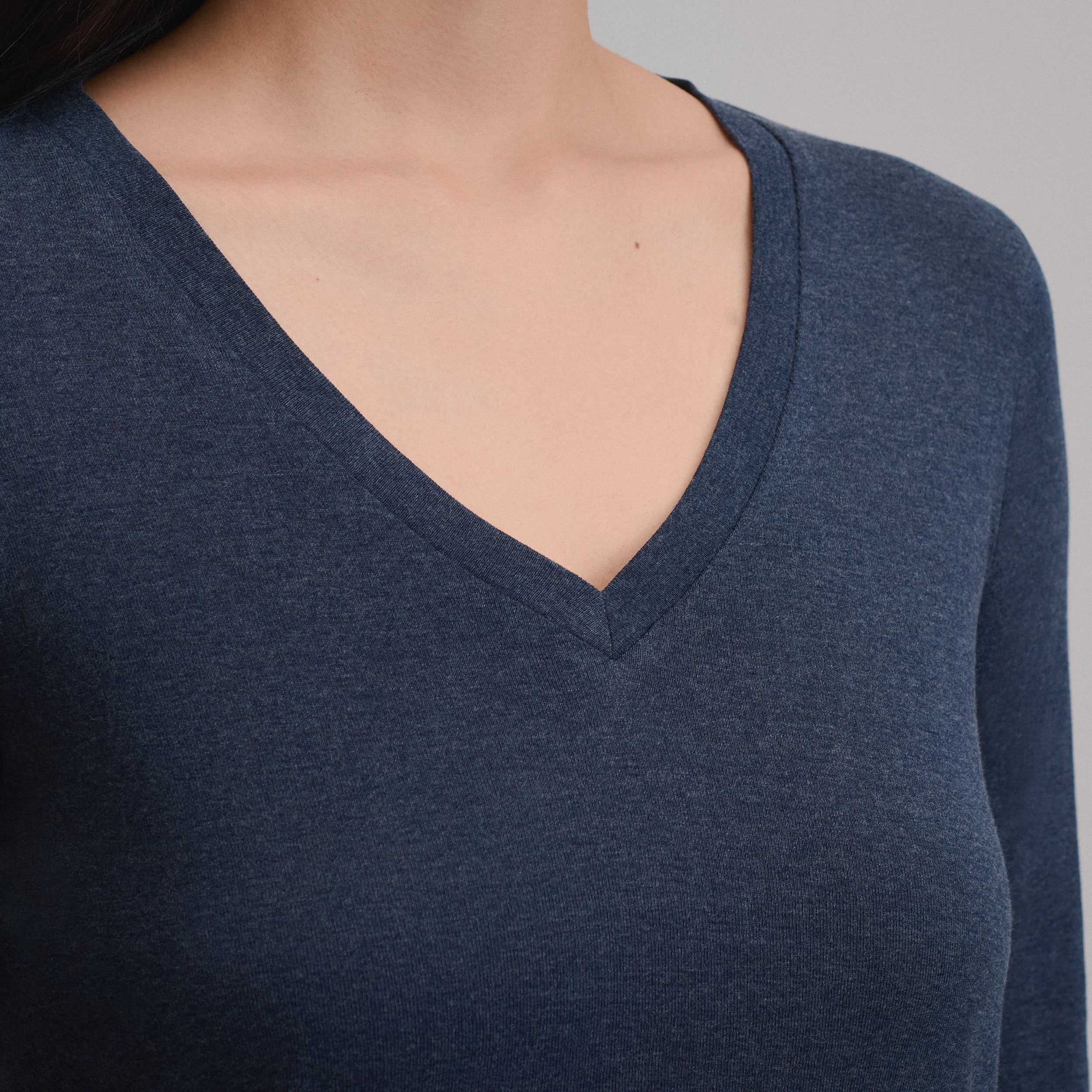 Women's Everyday Long-Sleeve V-Neck T-Shirt - Image 3