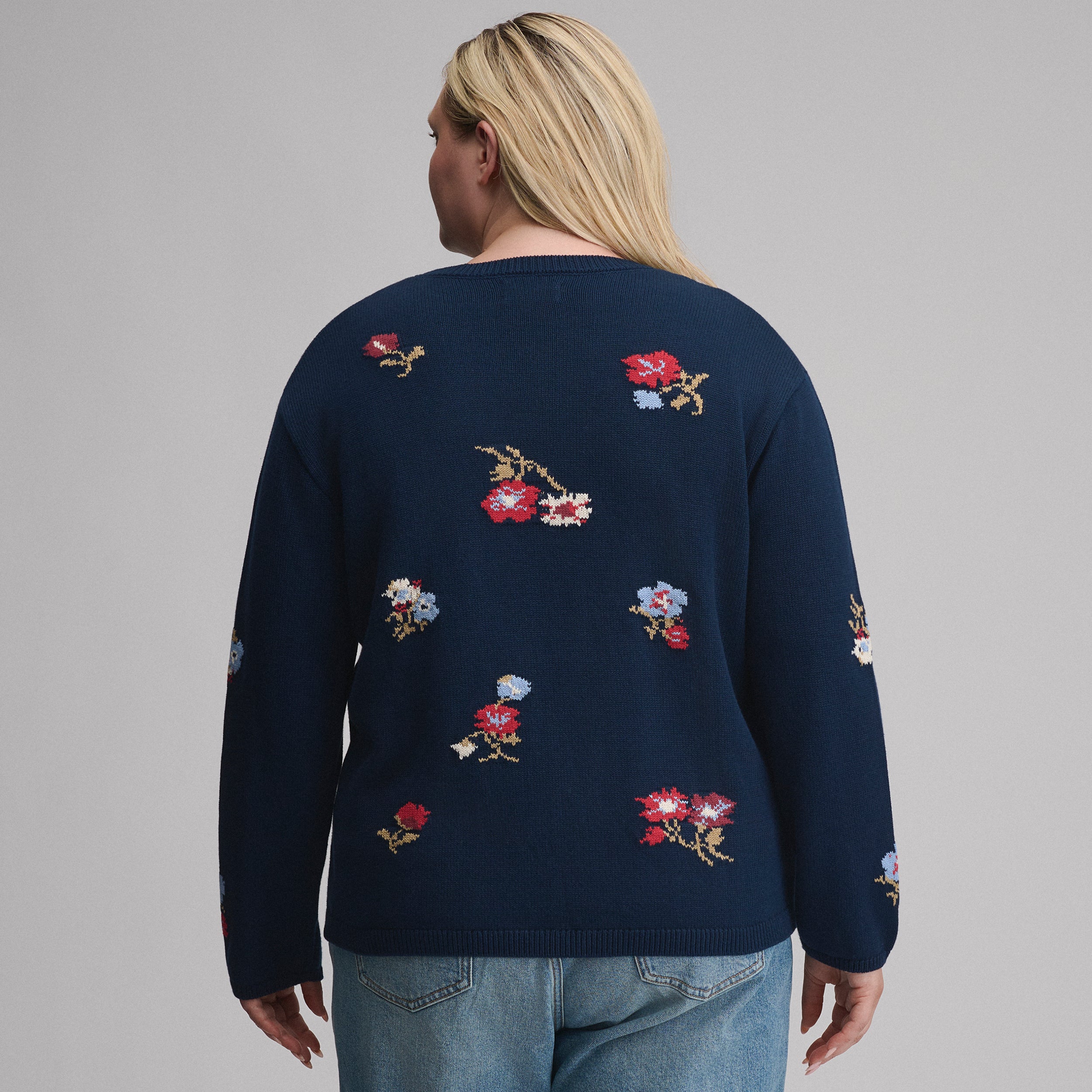Women's Floral Crewneck Sweater - Image 2