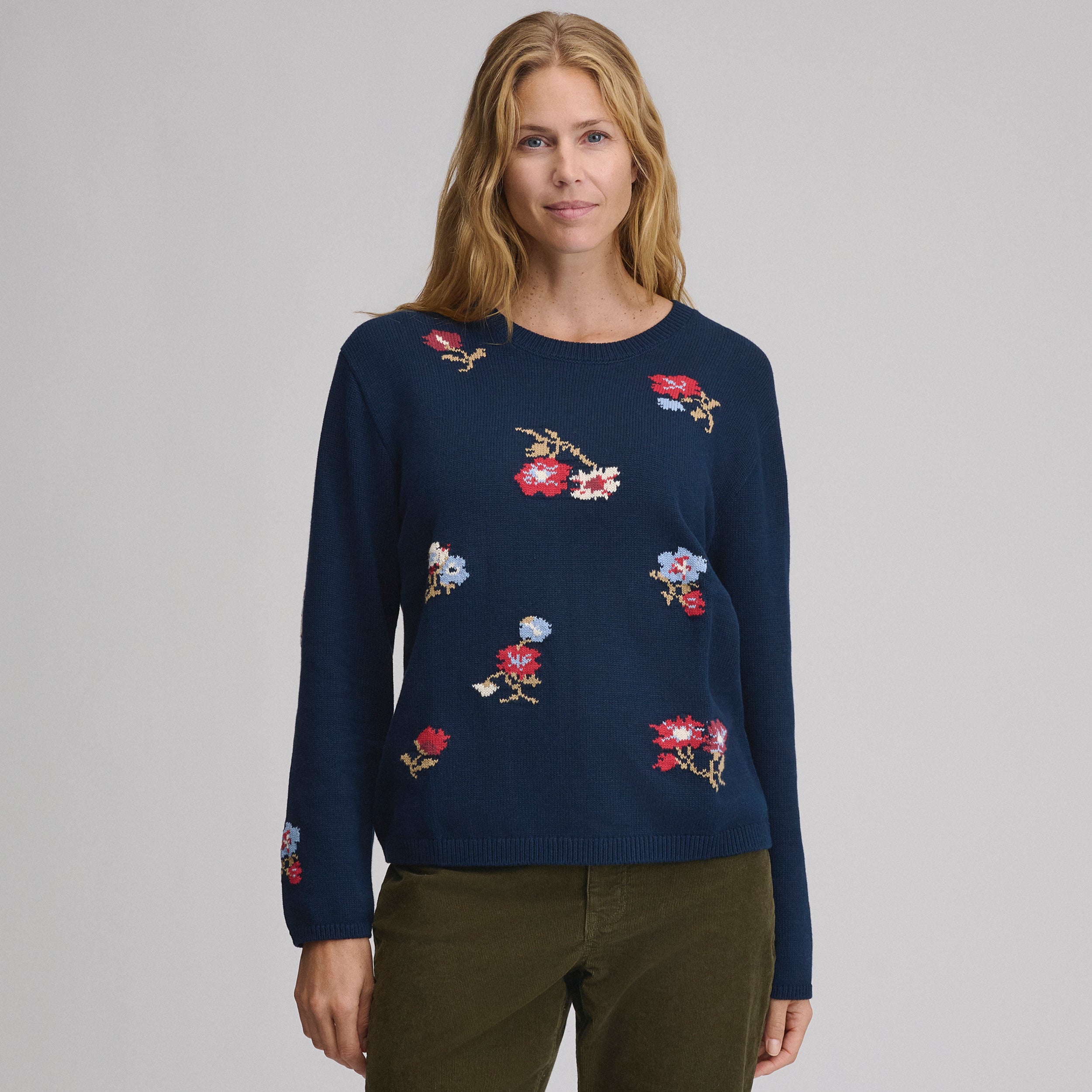 Women's Floral Crewneck Sweater - Image 5