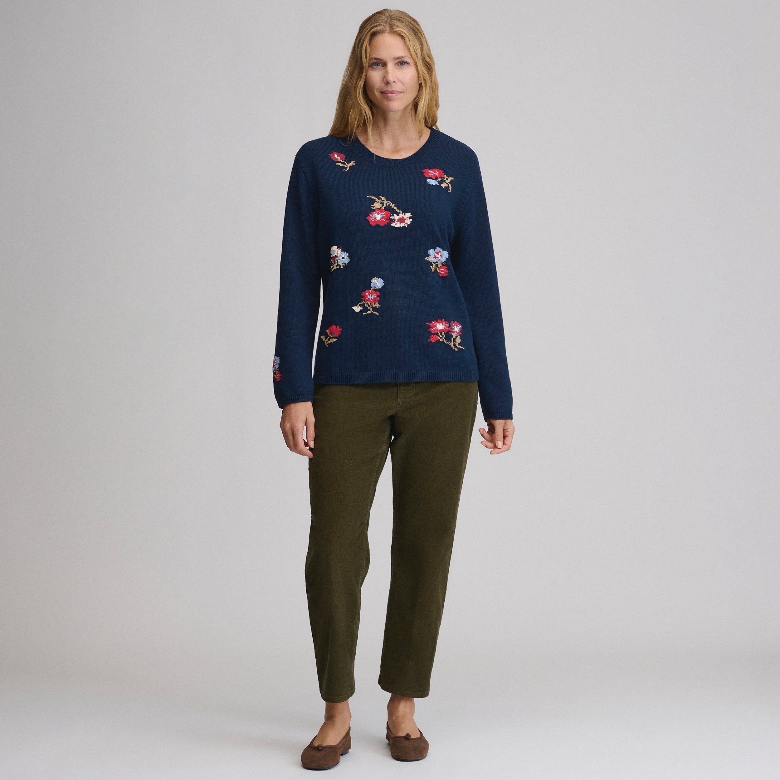 Women's Floral Crewneck Sweater - Image 8