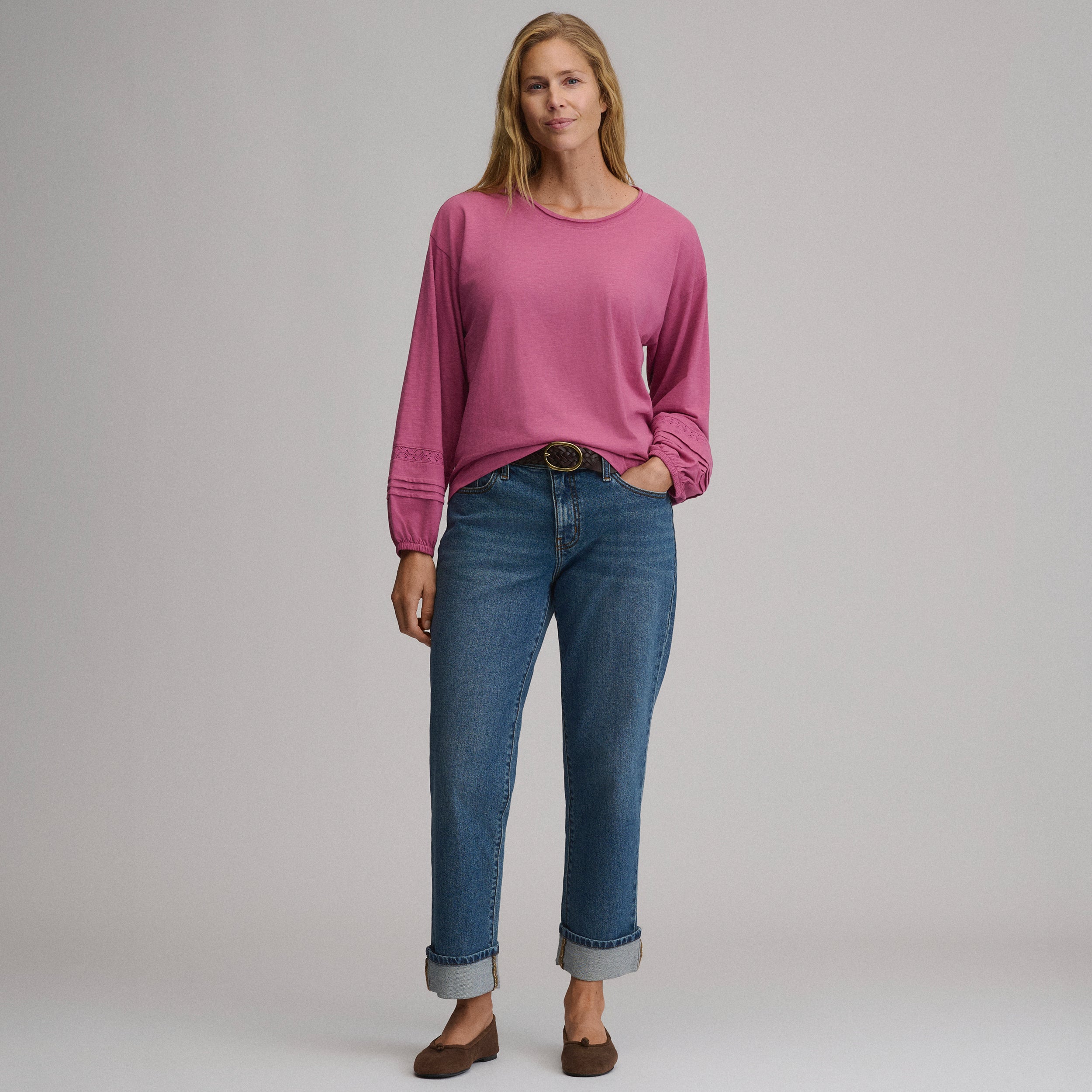 Women's Long-Sleeve Soft Relaxed Top - Image 8