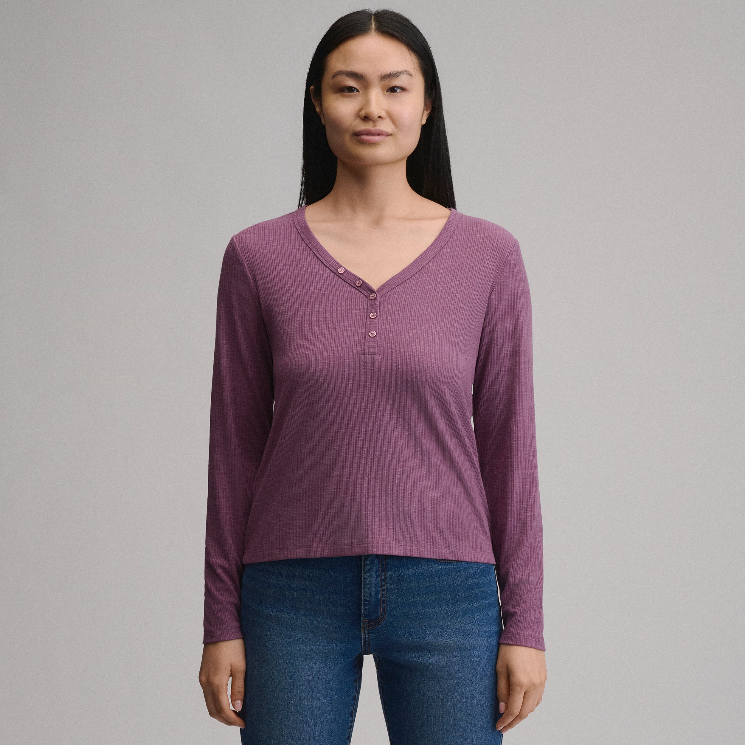 Women's Long-Sleeve Multi Button Henley - Image 5