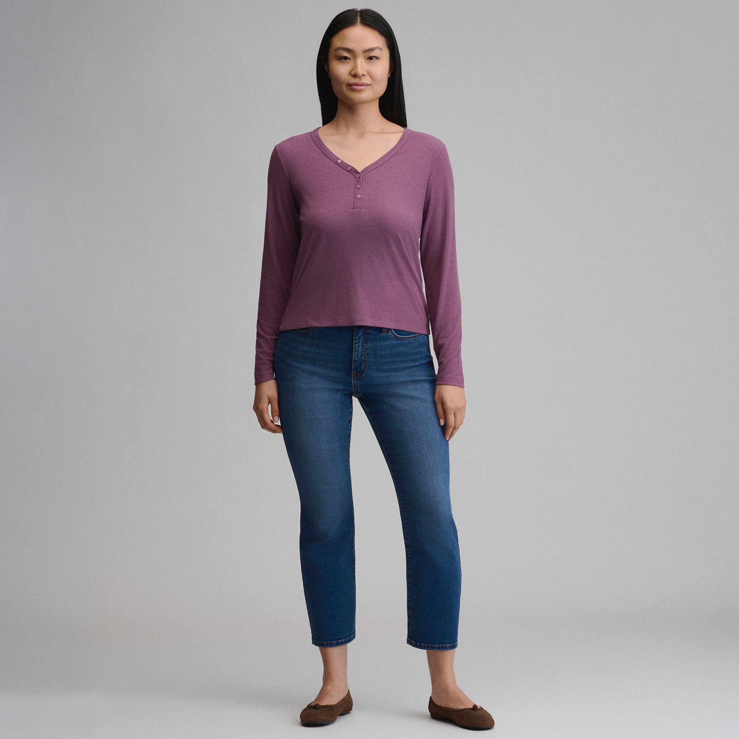 Women's Long-Sleeve Multi Button Henley - Image 8