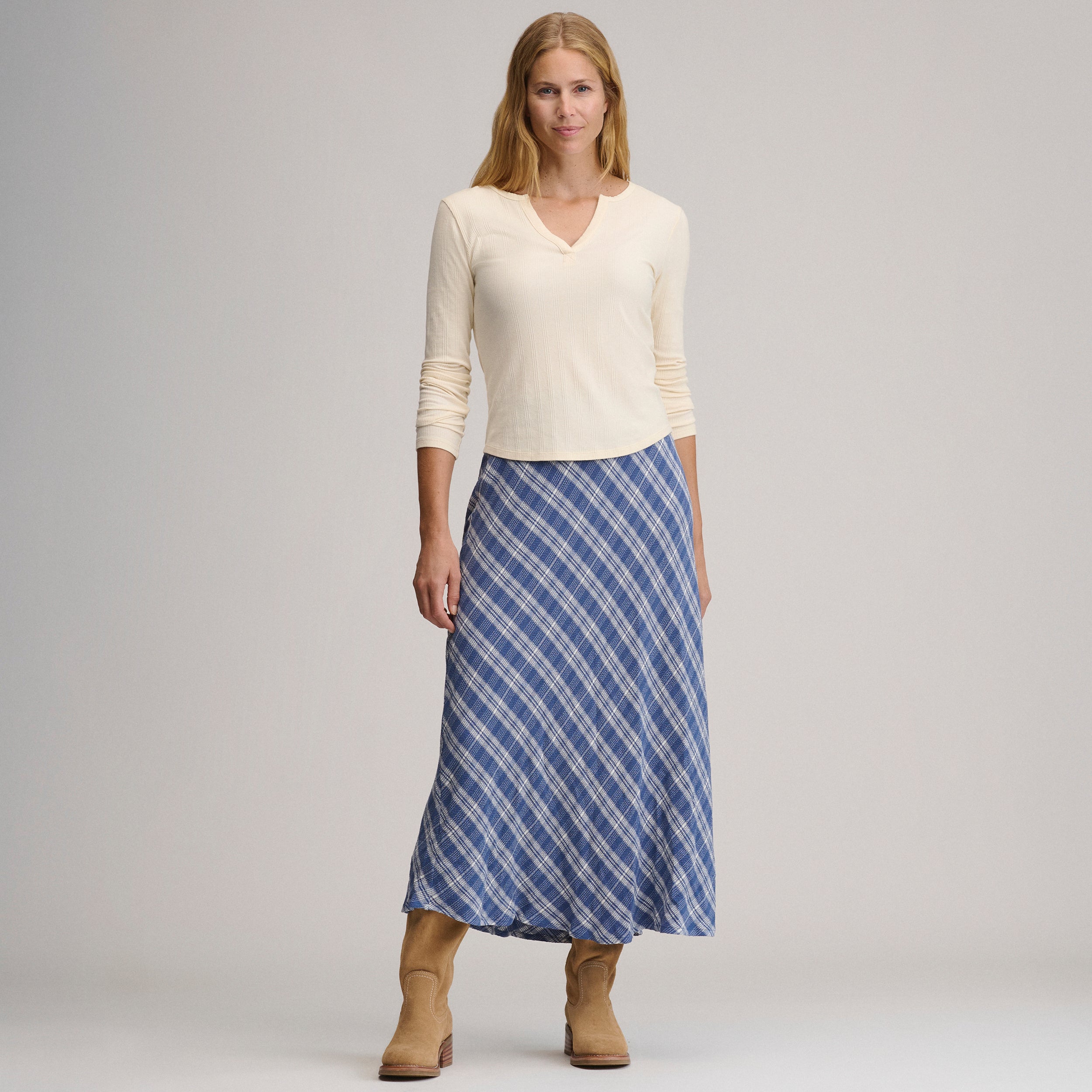 Women's Plaid Midi Skirt - Image 4