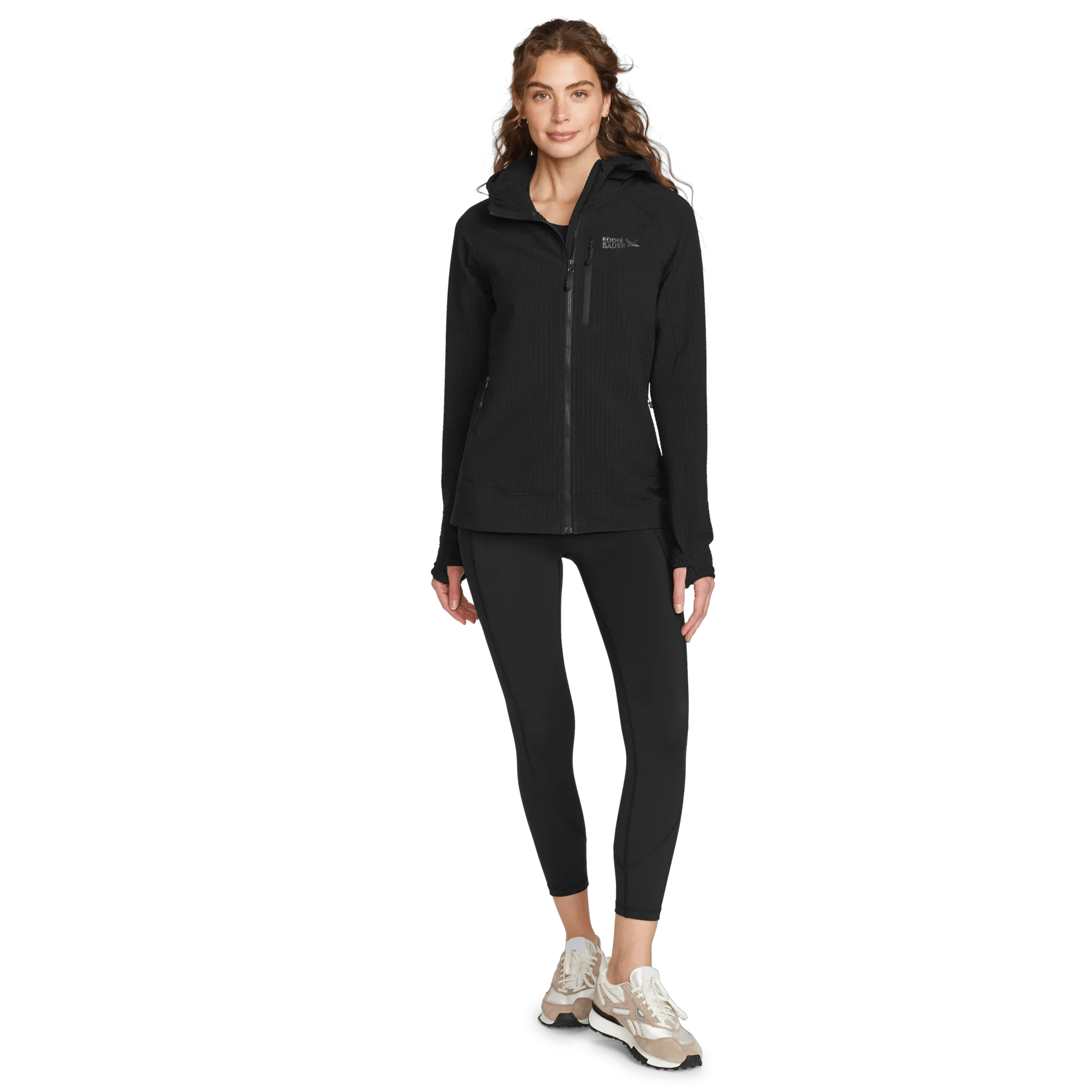 Women's Sandstone Backbone Grid Shell Hoodie - Image 4