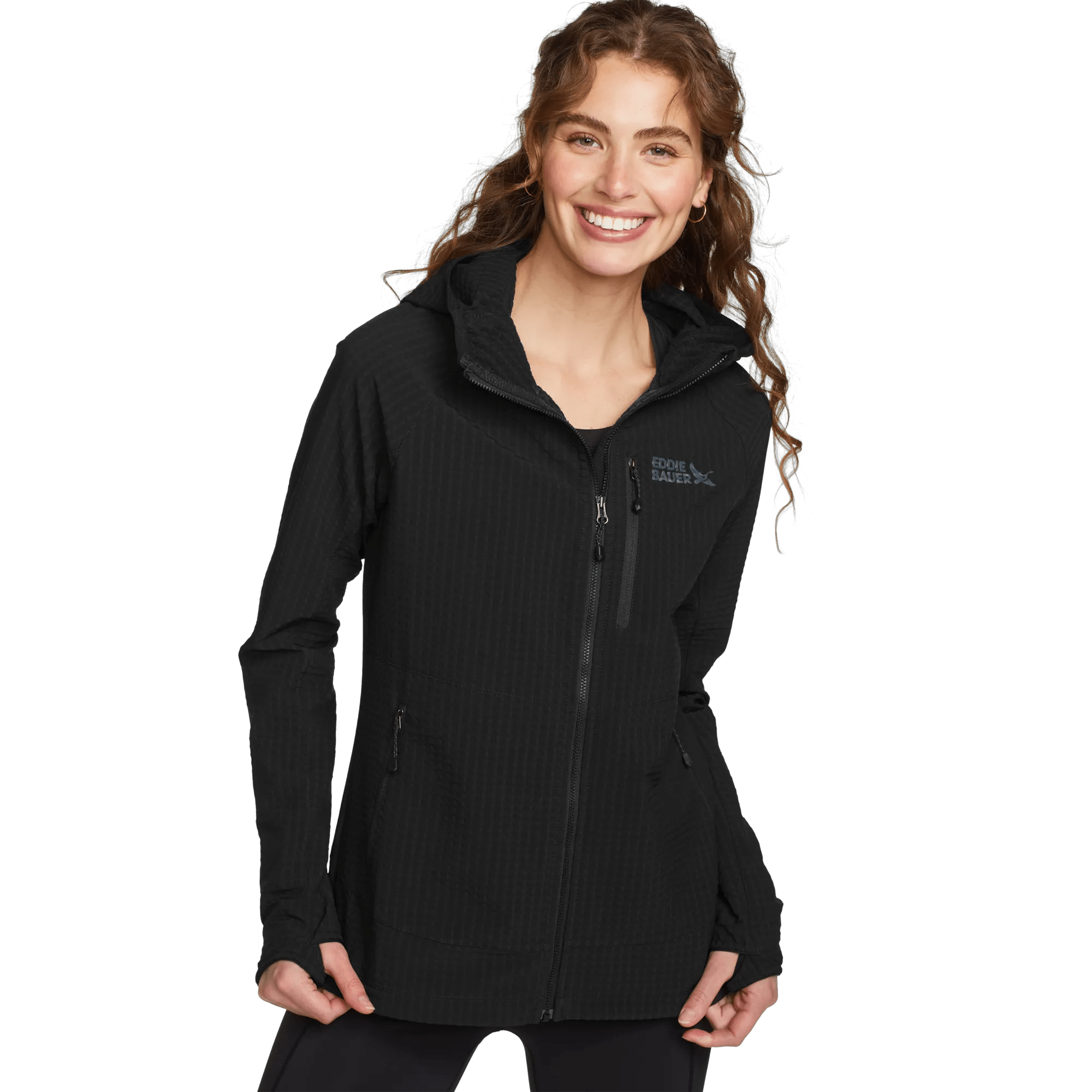 Women's Sandstone Backbone Grid Shell Hoodie - Image 3