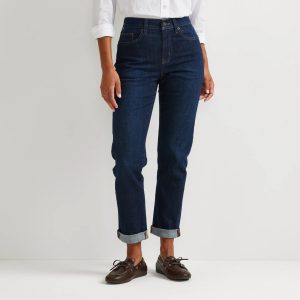 Women's Boyfriend Mid-Rise Slim Fit Jeans
