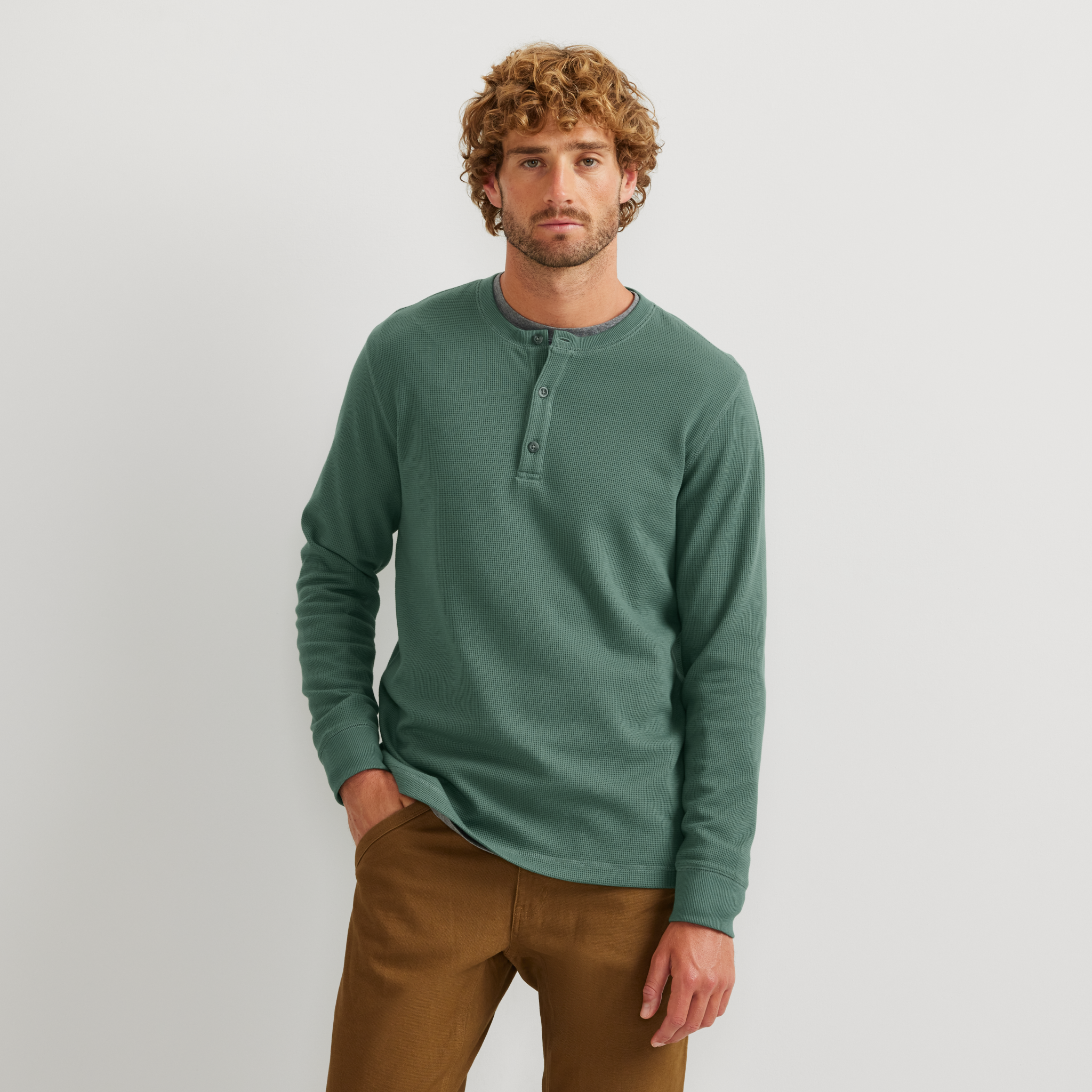 Men's Eddie's Favorite Ultrasoft Thermal Henley - Image 3