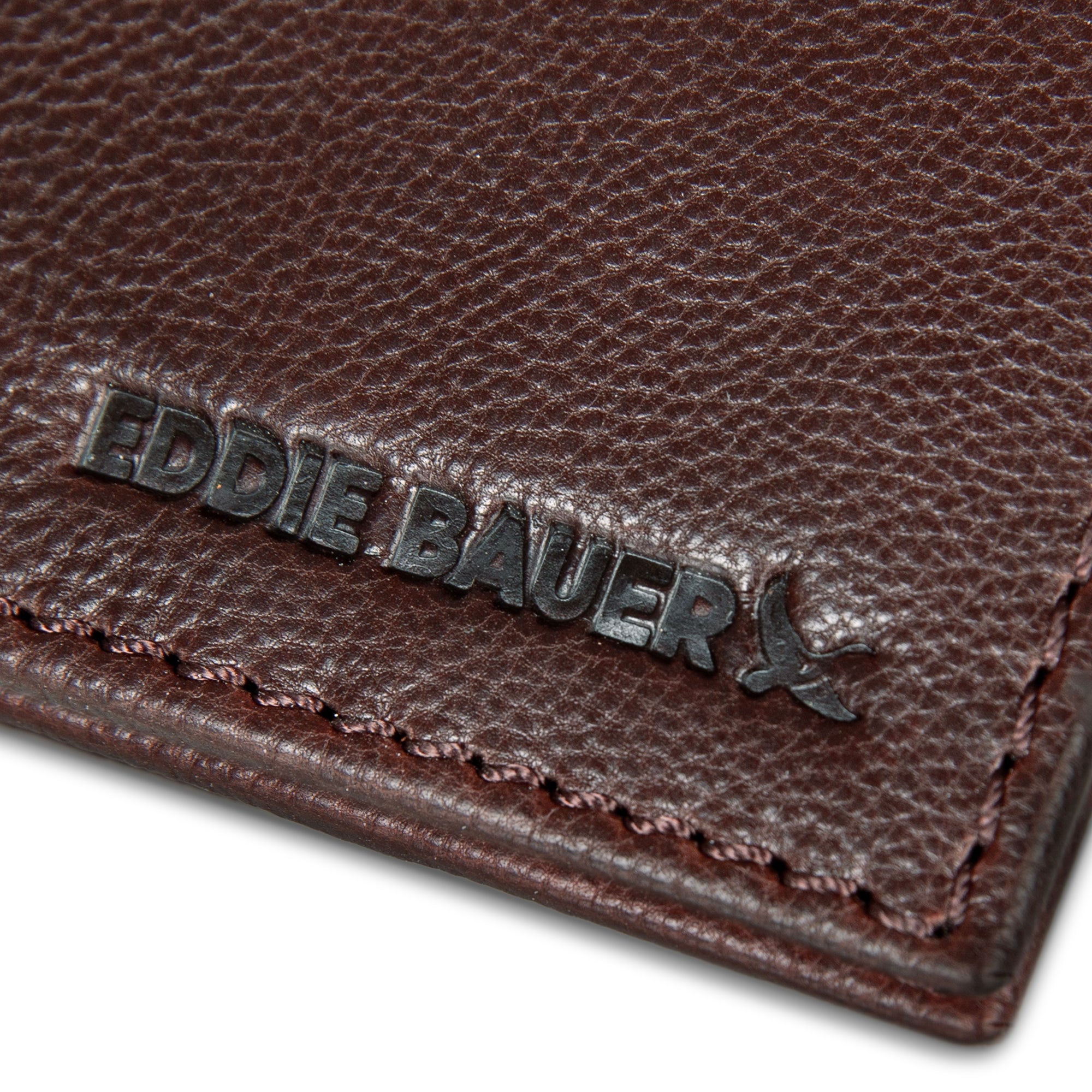 EB Signature Logo Leather Bifold With Money Clip Wallet - Image 8