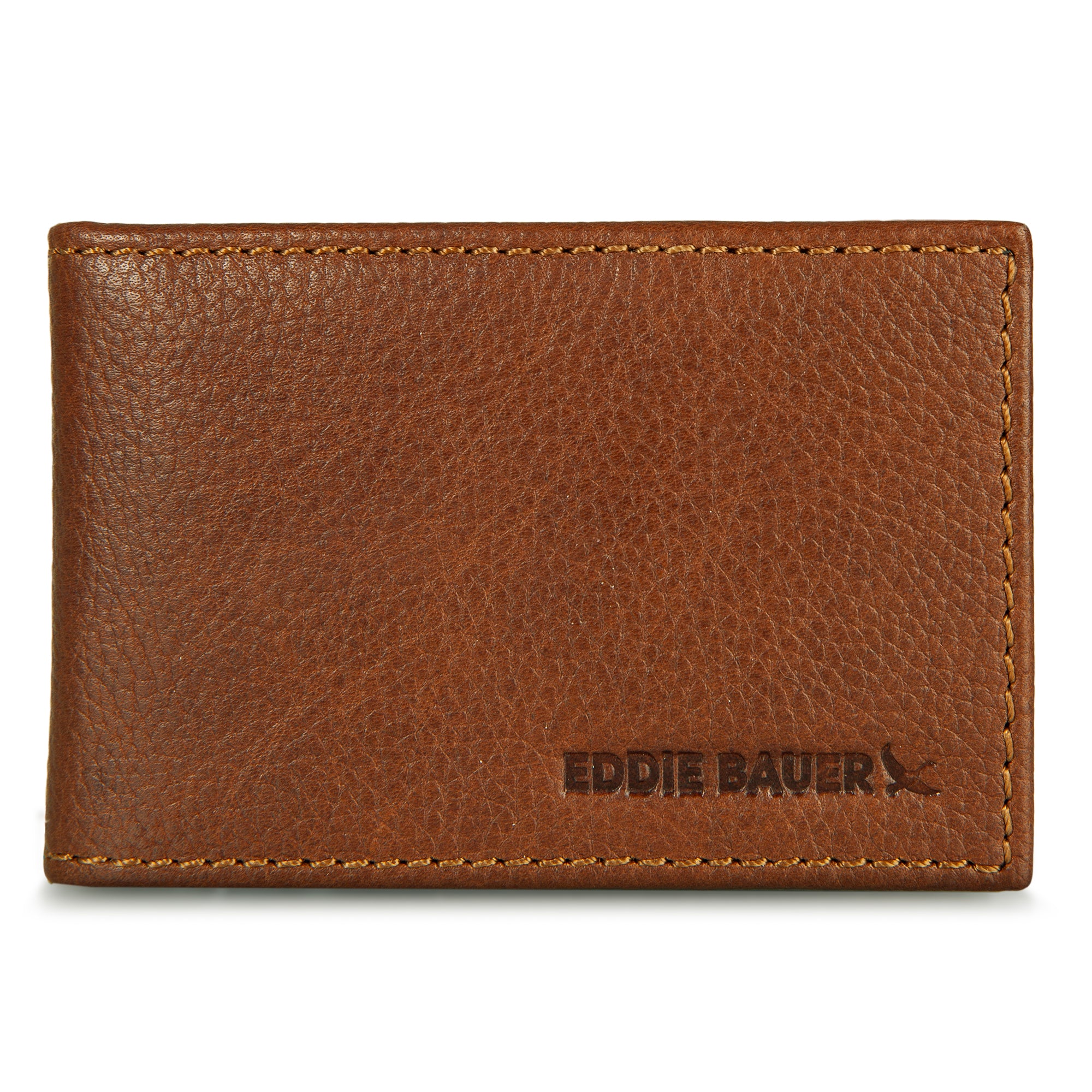 EB Signature Logo Leather Bifold With Money Clip Wallet - Image 3