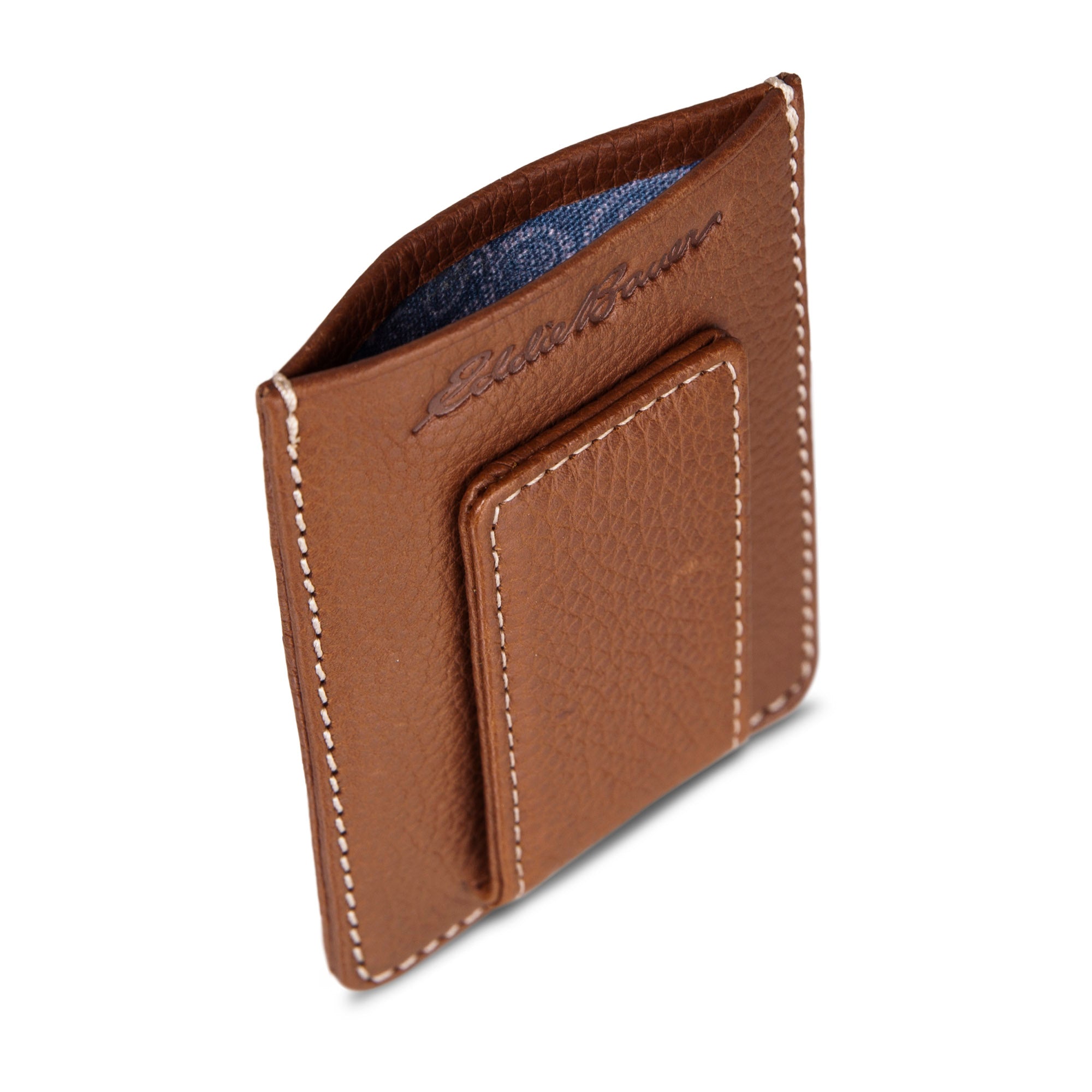 EB Signature Top Stitch Magnetic Leather Card Case - Image 6