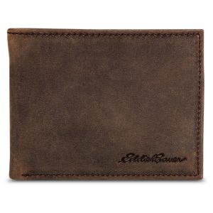 Leather Removable Passcase Wallet With Embossed Sasquatch