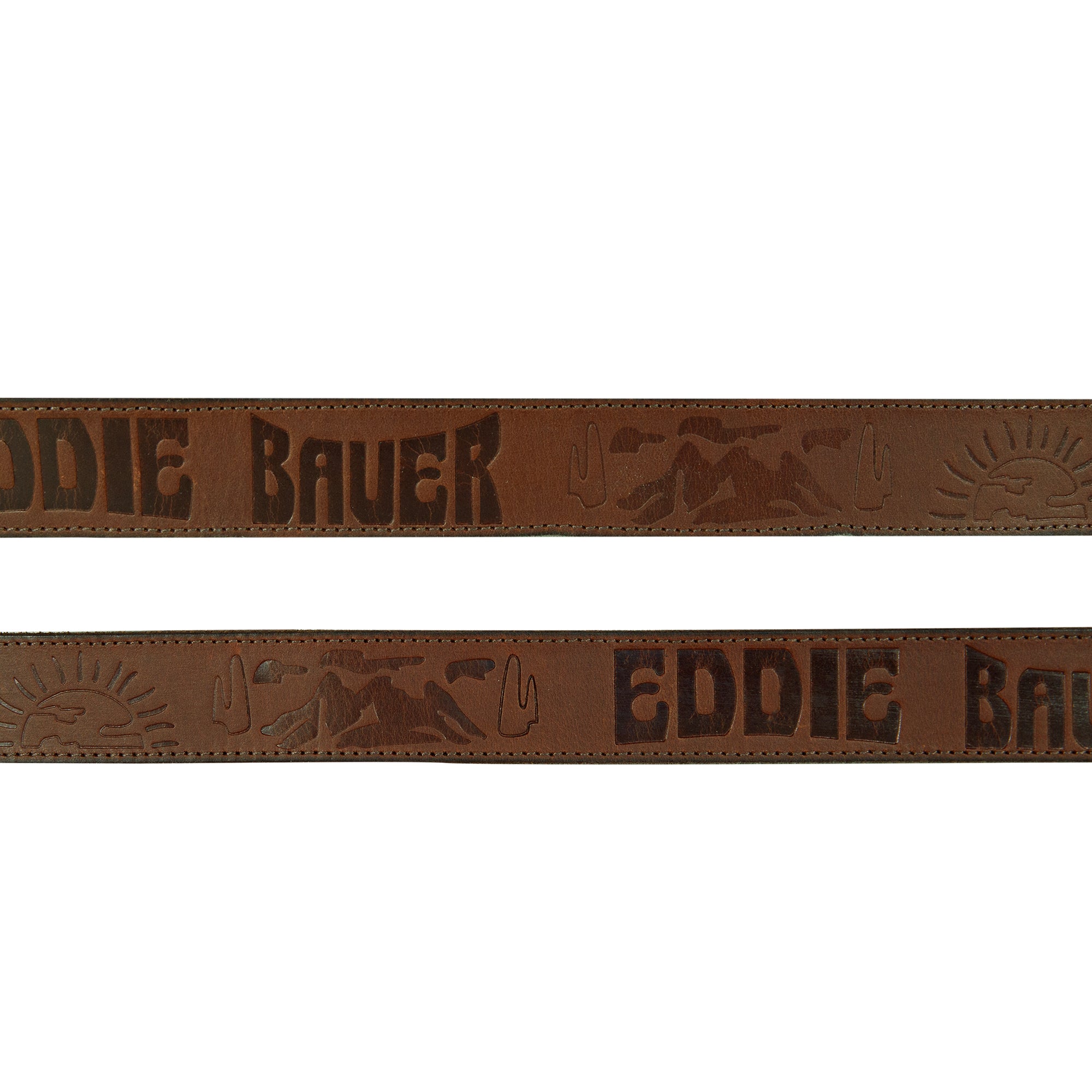 Men's Debossed Eddie Bauer Logo Leather Belt - Image 2