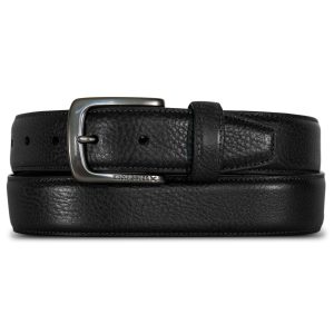 Men's Classic Feather Edge Leather Belt