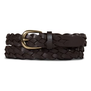 Women's Thin Braided Leather Belt