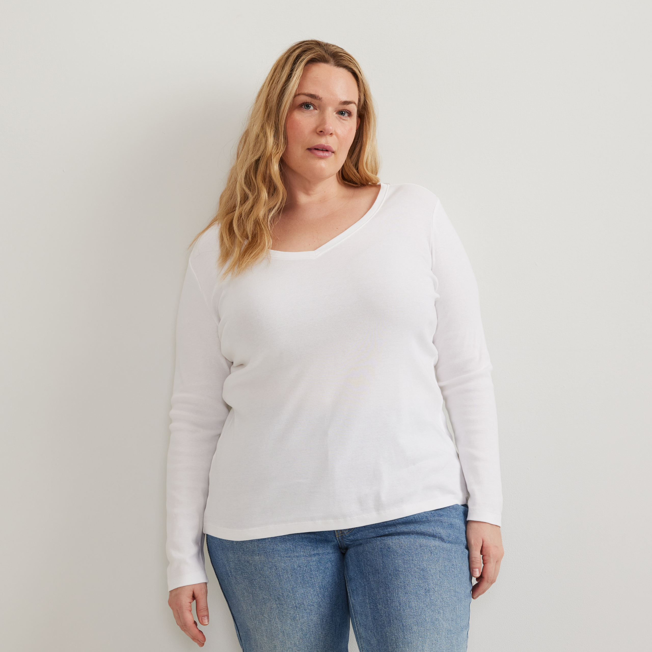 Women's Everyday Long-Sleeve V-Neck T-Shirt - Image 11