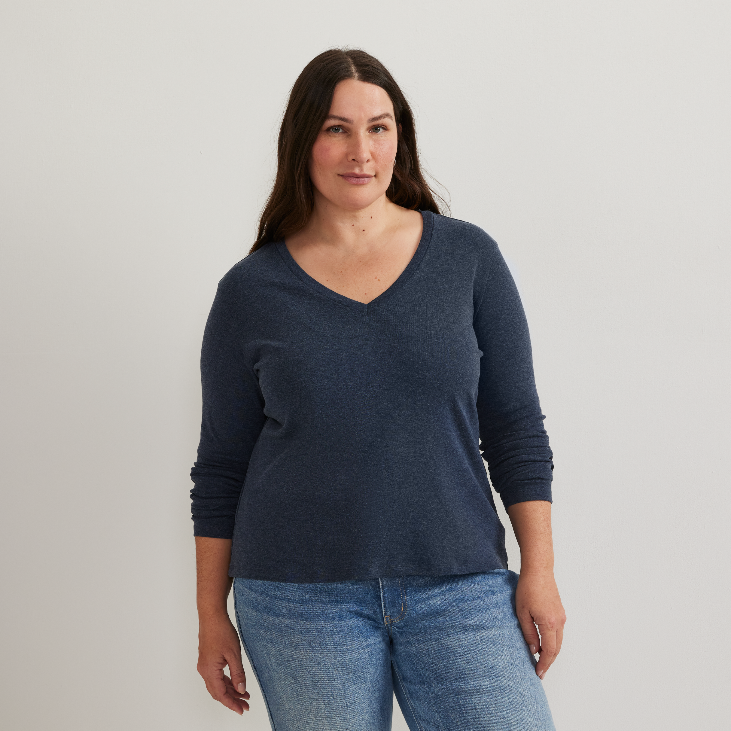 Women's Everyday Long-Sleeve V-Neck T-Shirt - Image 19