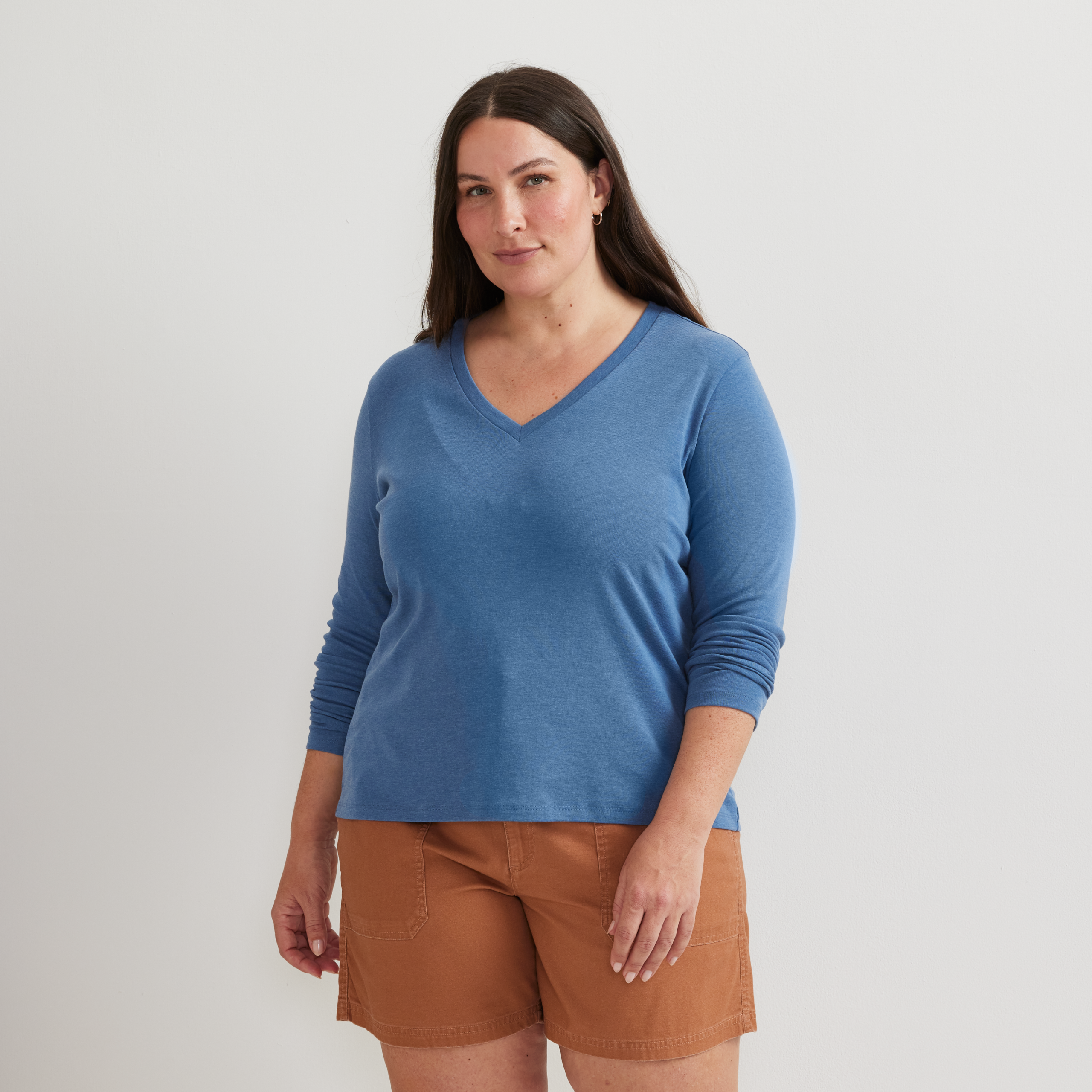 Women's Everyday Long-Sleeve V-Neck T-Shirt - Image 7