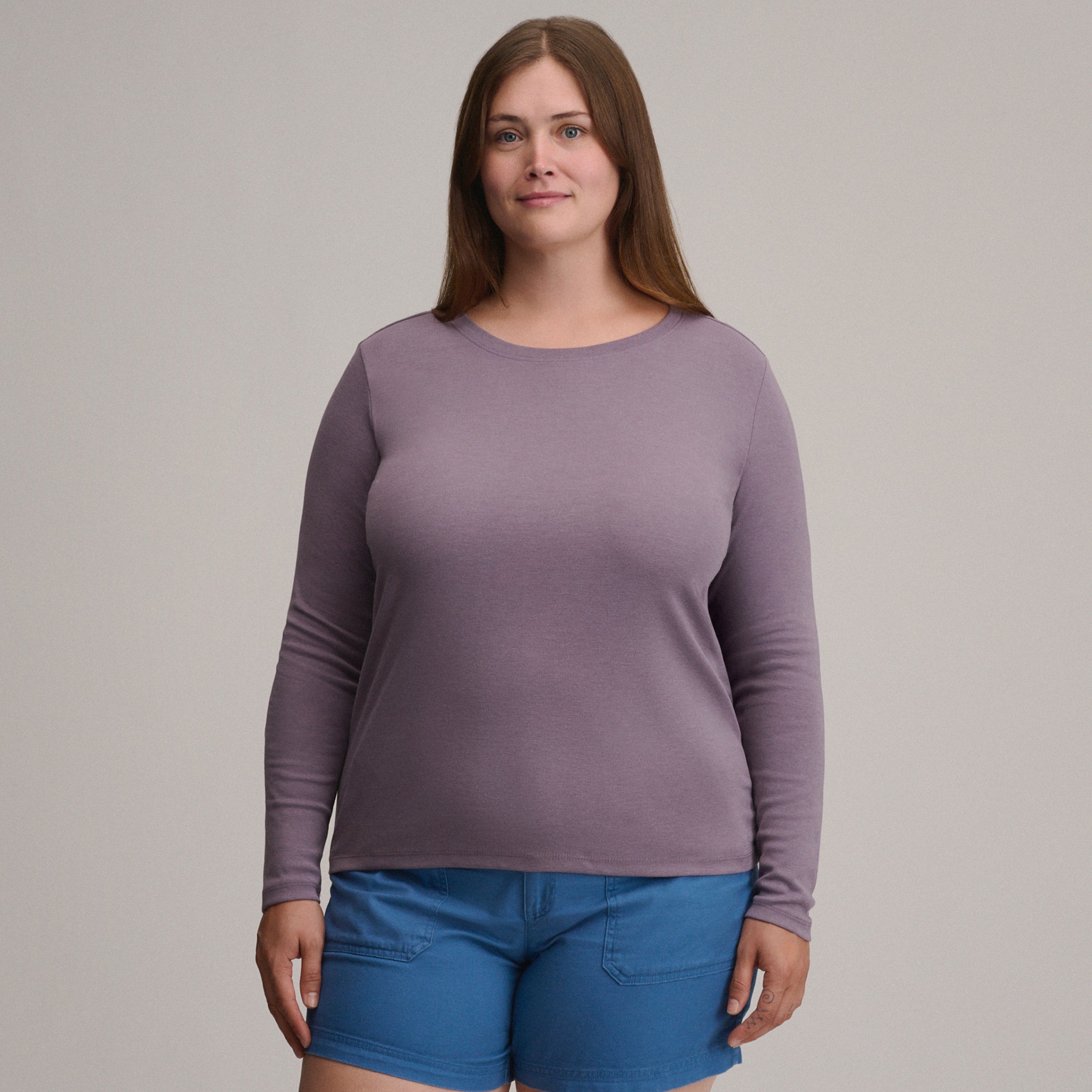 Women's Fav Long Sleeve Crew Neck Tee - Image 28