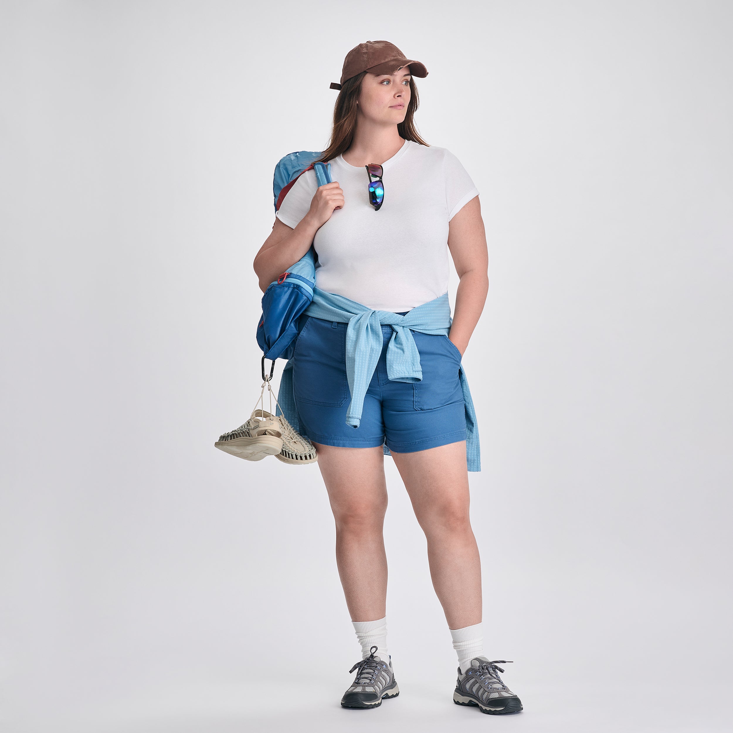 Women's Canvas Utility Shorts - Image 12