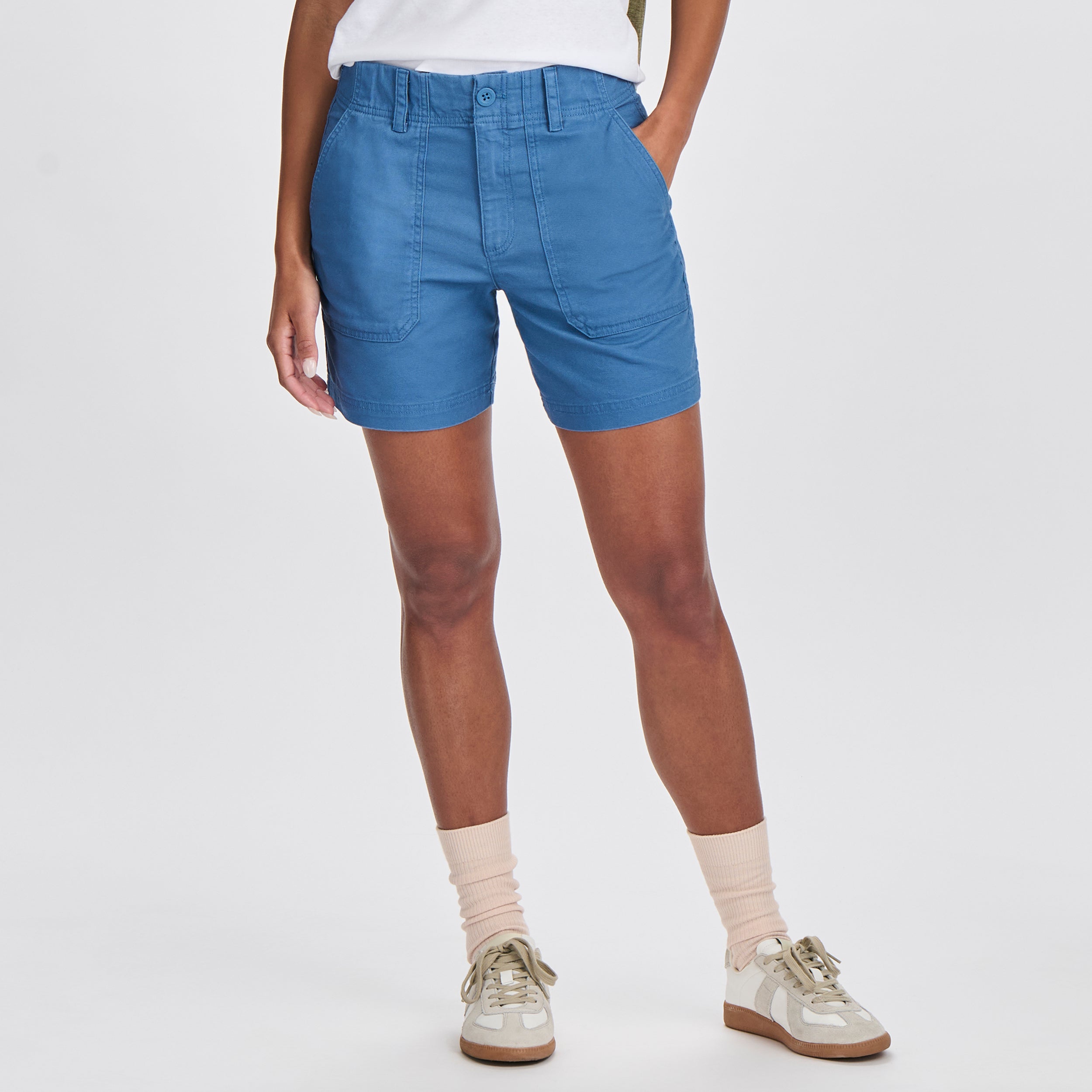 Women's Canvas Utility Shorts - Image 7