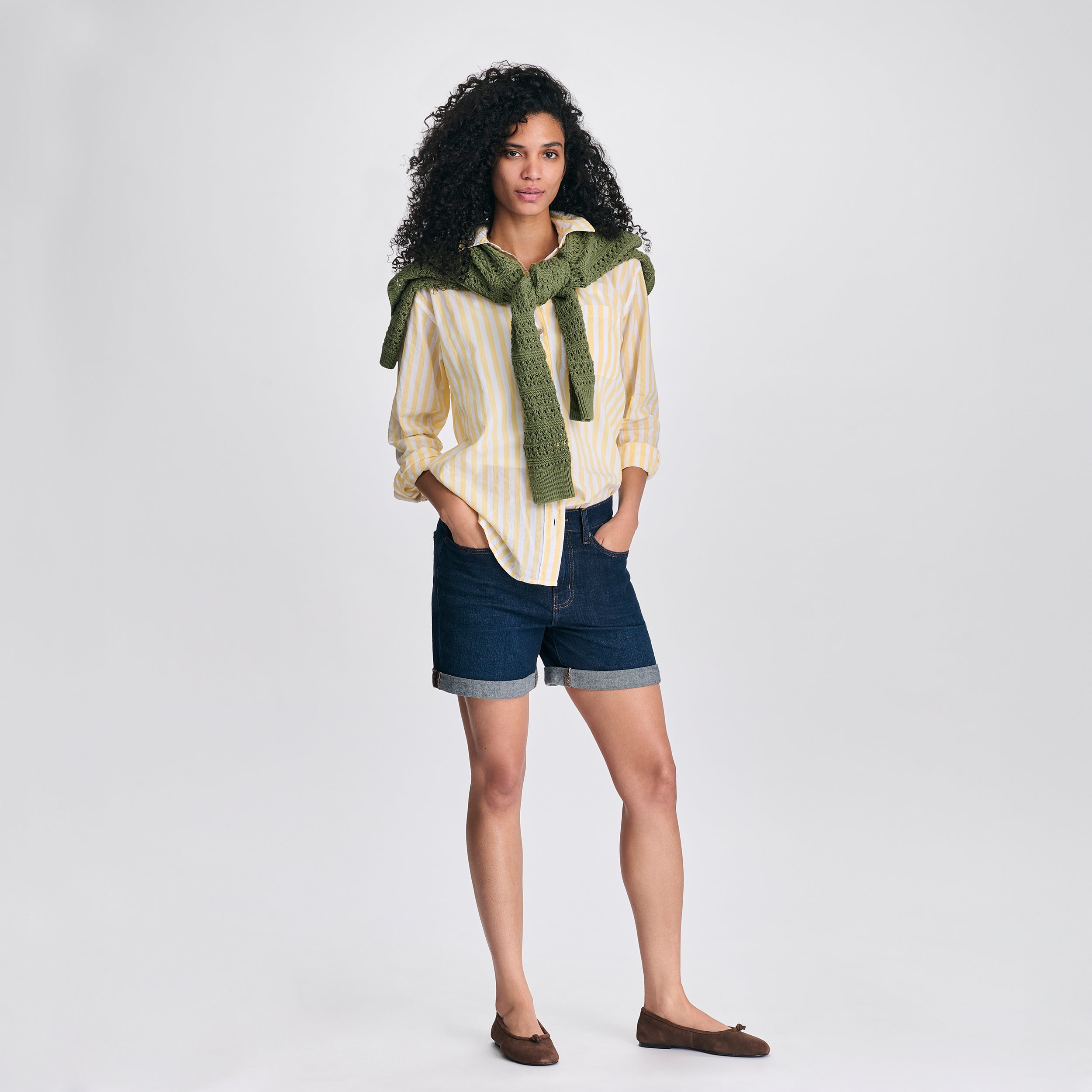 Women's Boyfriend Denim Shorts - Image 3